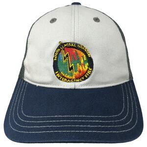 District Trucker Hat White Blue One Size Mesh Snapback Oregon Interagency Fire